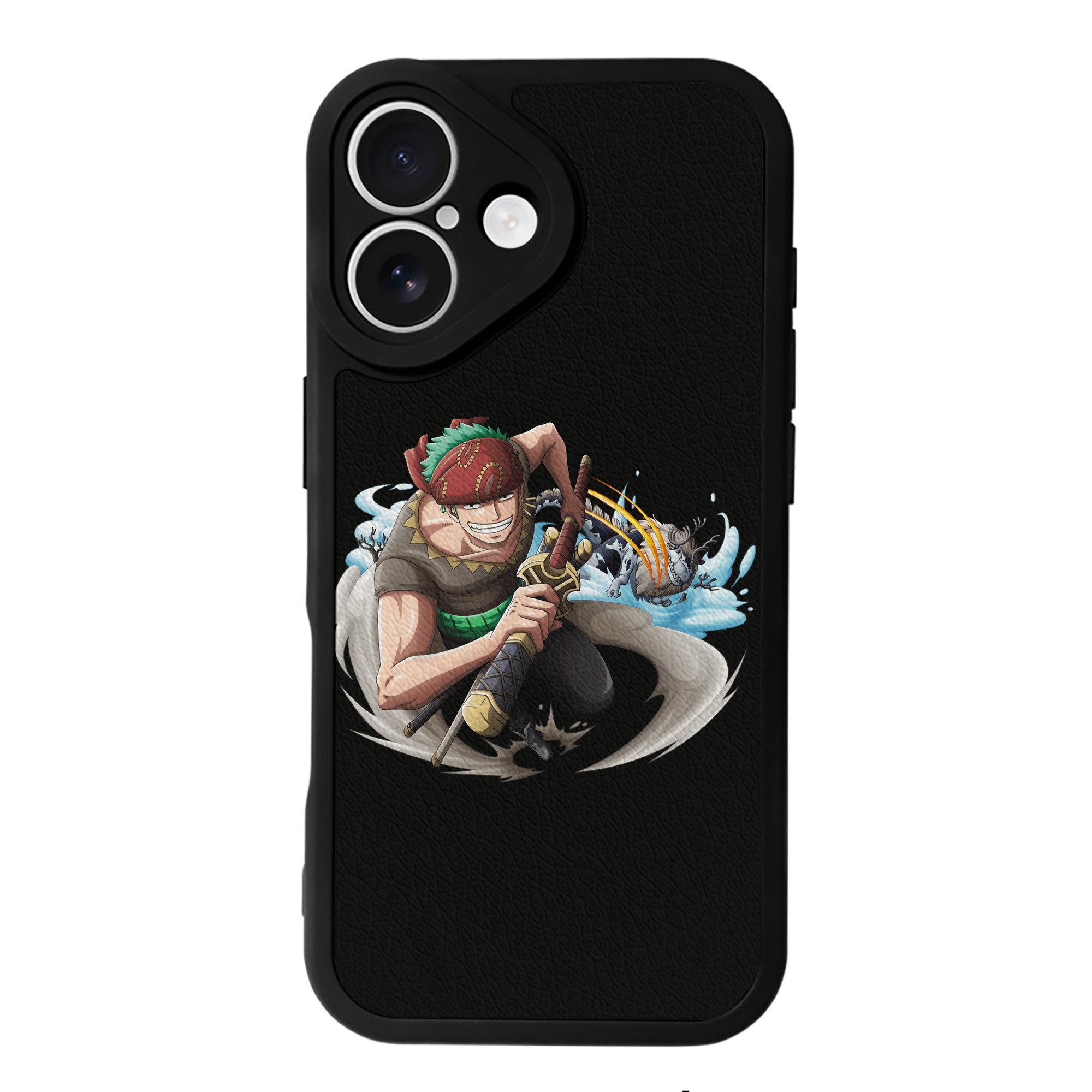 （画像用） ワンピース ロロノア・ゾロ ONE PIECE Roronoa Zoro 【iPhone 16シリーズ対応】シリコンスマホケース（レザー調） 材質：シリコン